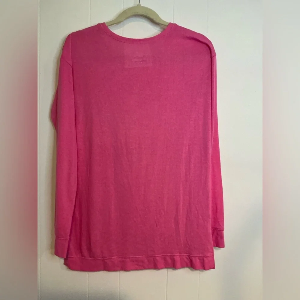 Justice Pink Long Sleeve Tees with Metallic‎ Embellishments